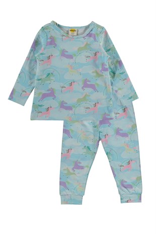 Pijama Takım // Unicorn Turquoise