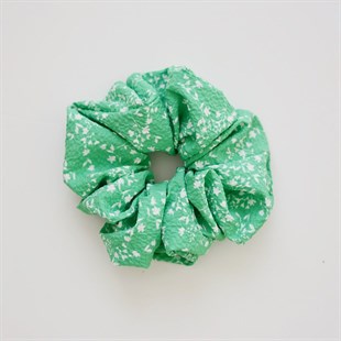 XXL Scrunchie // Green Flower